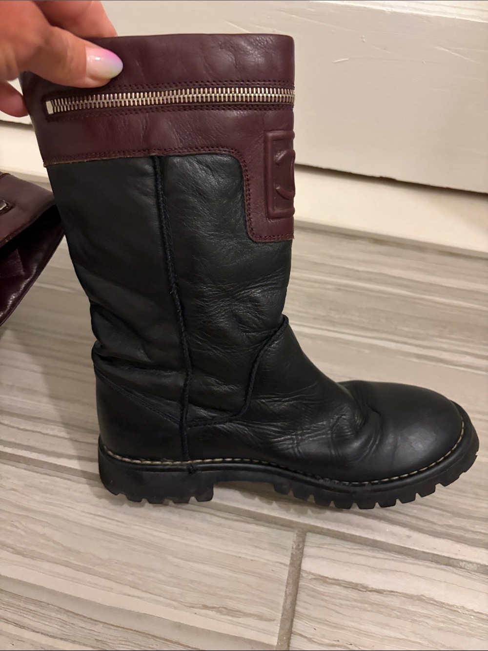 Authentic Vintage Chanel Cocoon Engineer Boots - Picture 9 of 13